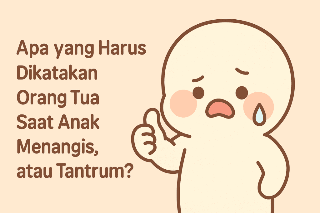 apa yang harus dikatakan orang tua ketika anak menangis